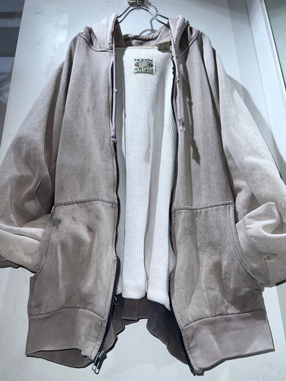 90s Bay Trading Thermal-lined Zip Up Hoodie