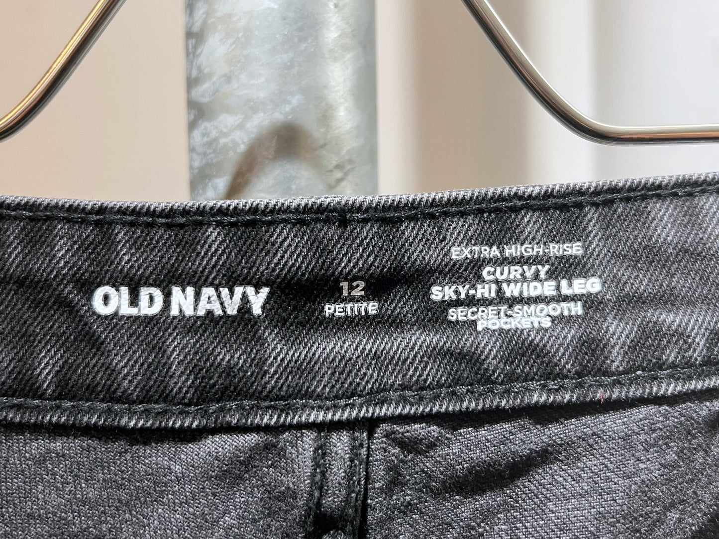 OLD NAVY Black Wide Leg Denim Pants