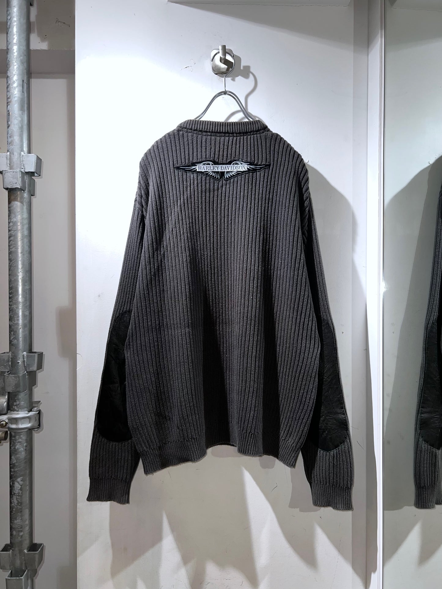 Old Harley-Davidson 1/4 Zip Cotton Sweater