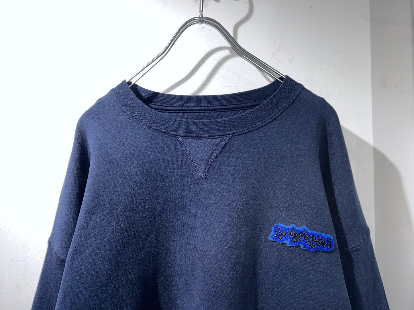 GAMBLING™︎ Gamborghini Chenille Patched Crewnecks NVY