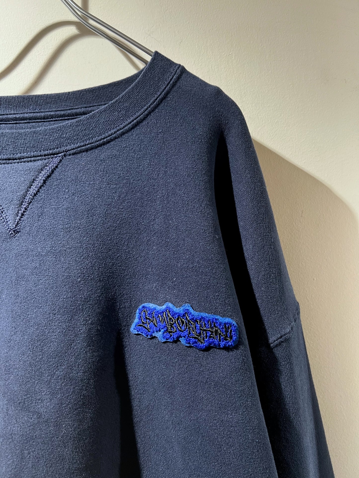 GAMBLING™︎ Gamborghini Chenille Patched Crewnecks NVY