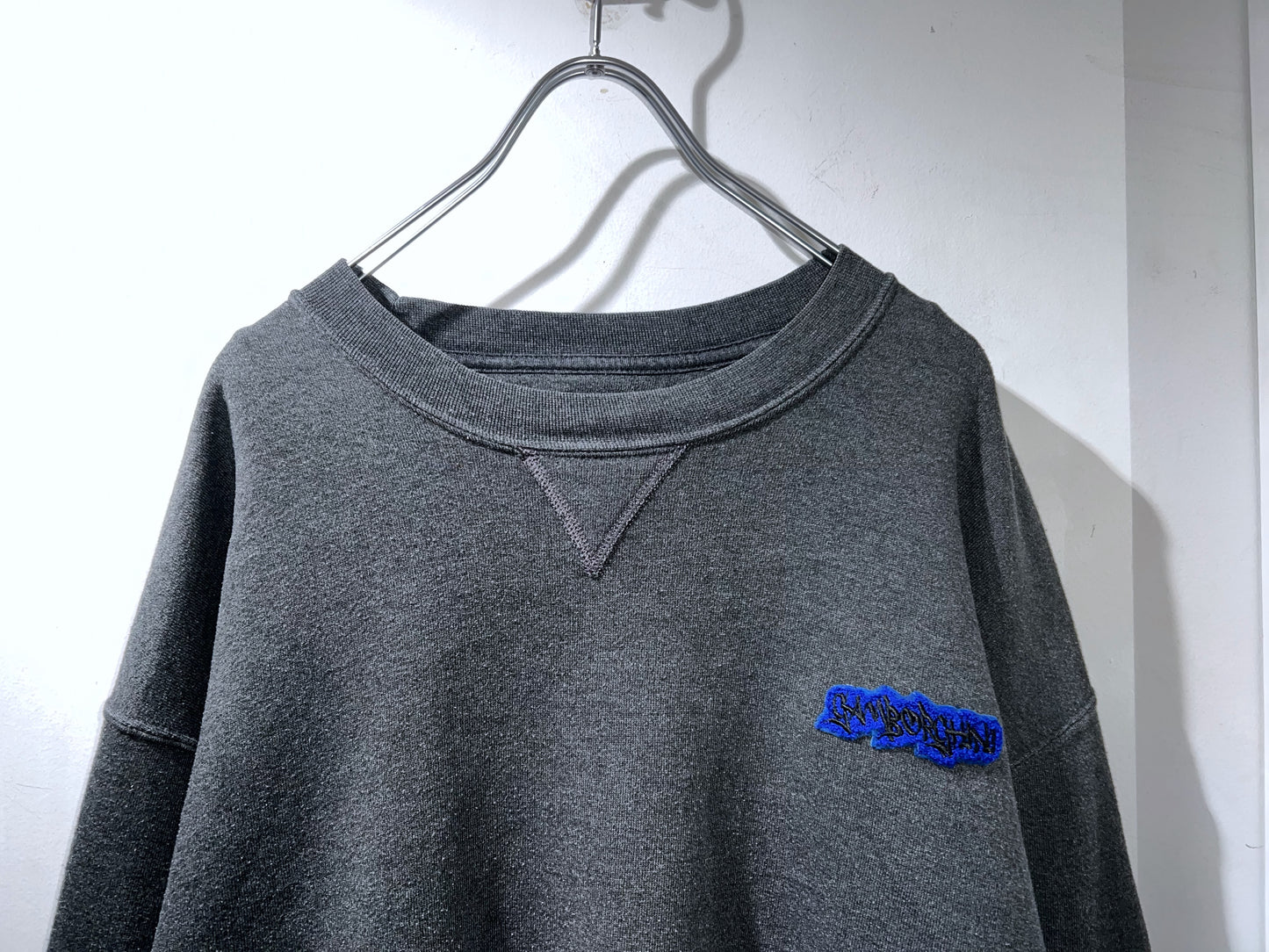 GAMBLING™︎ Gamborghini Chenille Patched Crewnecks GRY