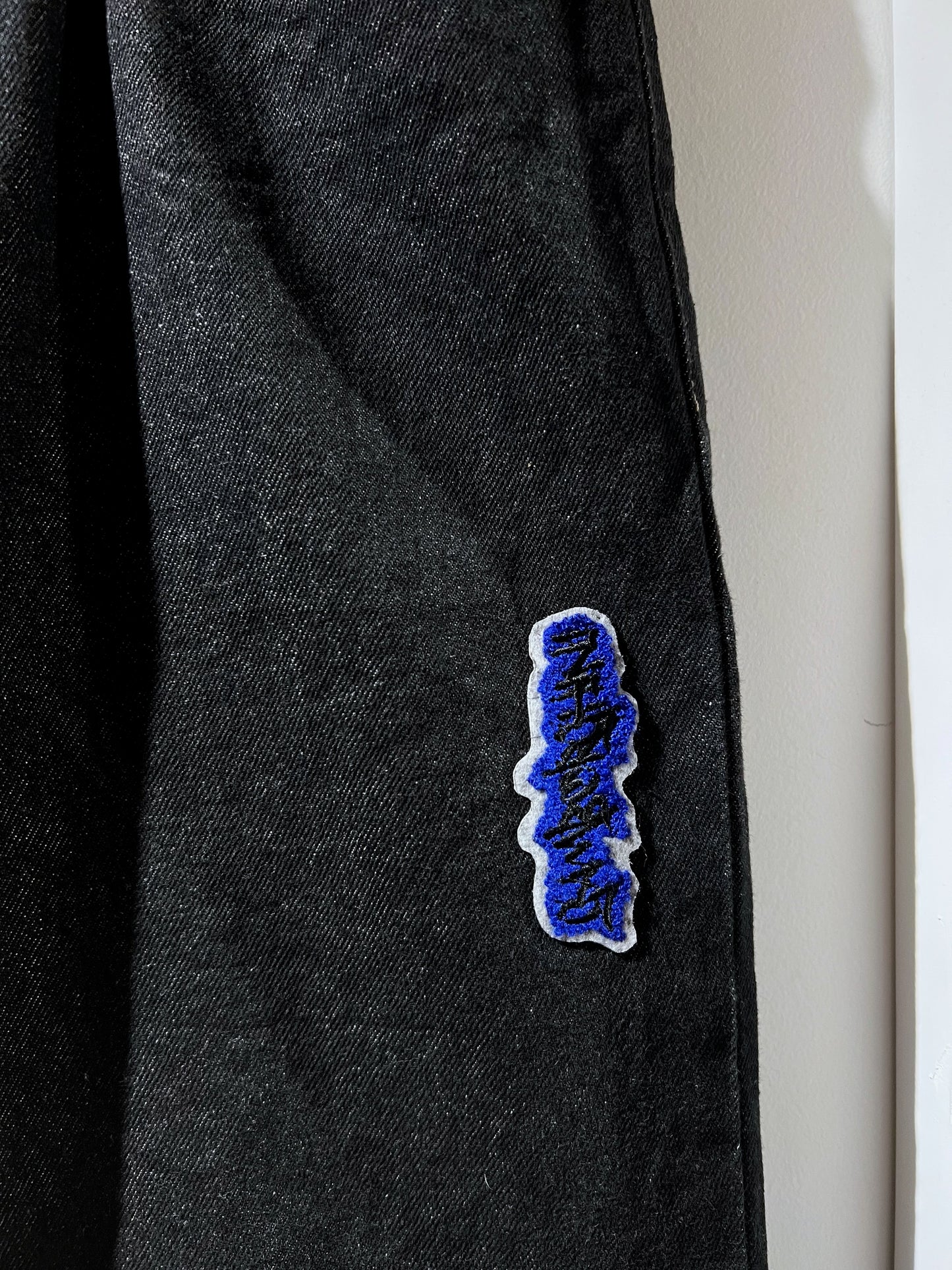 GAMBLING™︎ Gamborghini Chenille Logo Denim Pants