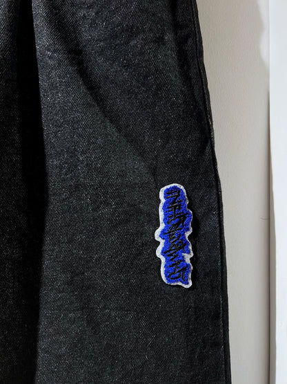 GAMBLING™︎ Gamborghini Chenille Logo Denim Pants