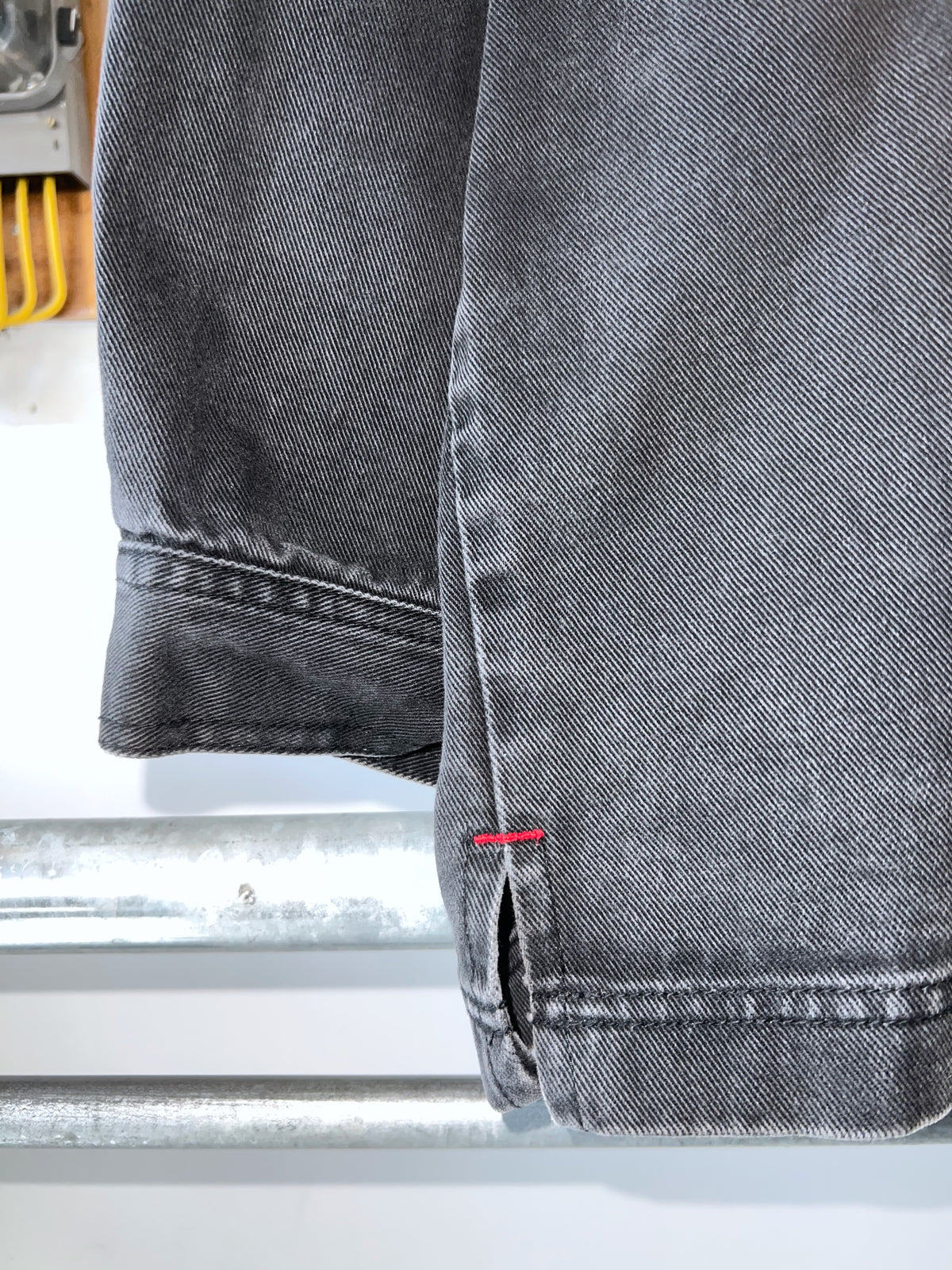 90s hoodswear oversized heavyweight denim shirt jacket