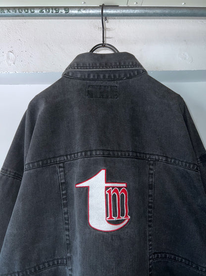 90s hoodswear oversized heavyweight denim shirt jacket