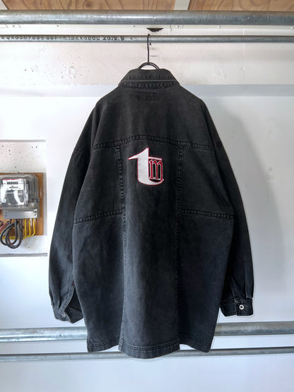 90s hoodswear oversized heavyweight denim shirt jacket