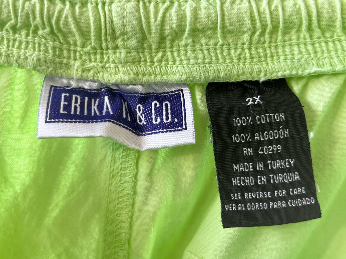 00s Neon Green Wide Easy Pants