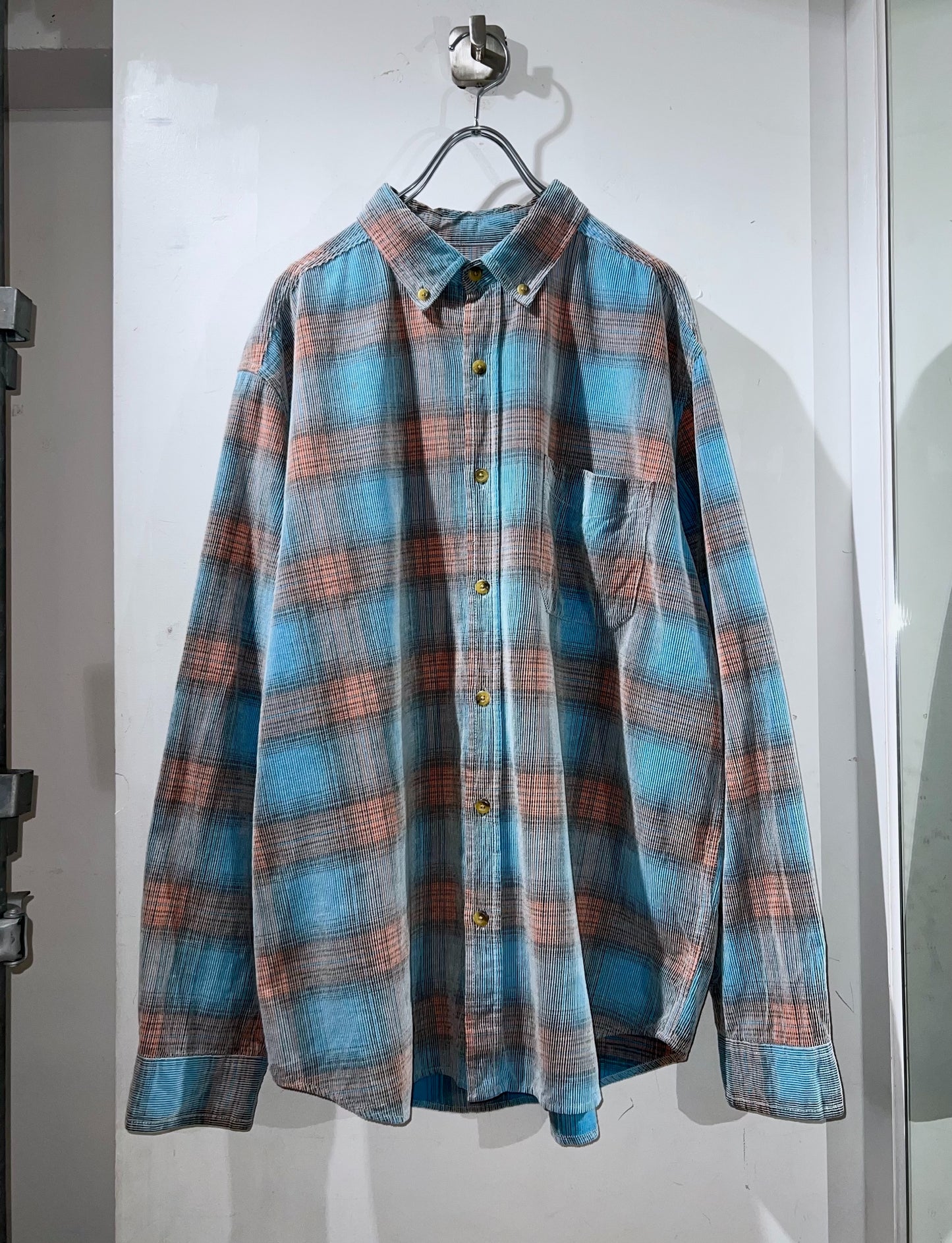Territory Ahead Gradient Plaid Corduroy Shirt