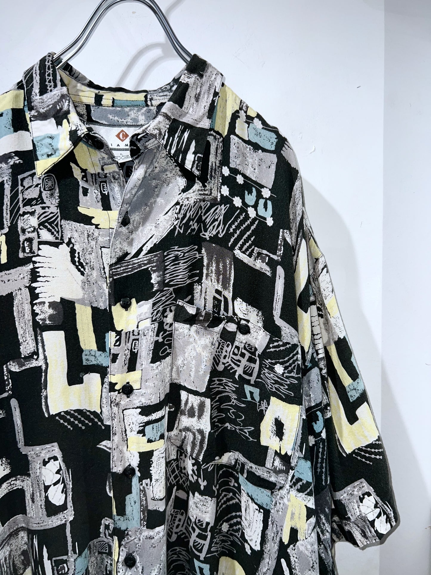Old Abstract Rayon Shirt