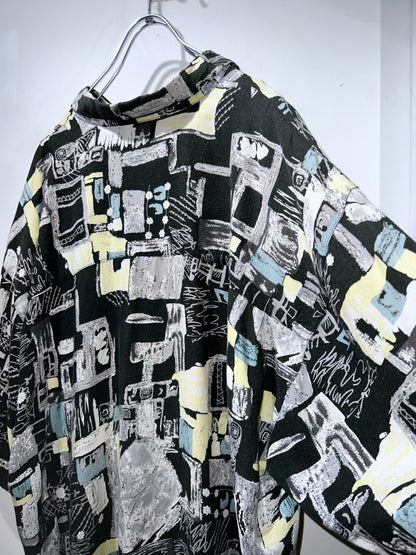 Old Abstract Rayon Shirt