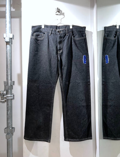 GAMBLING™︎ Gamborghini Chenille Logo Denim Pants