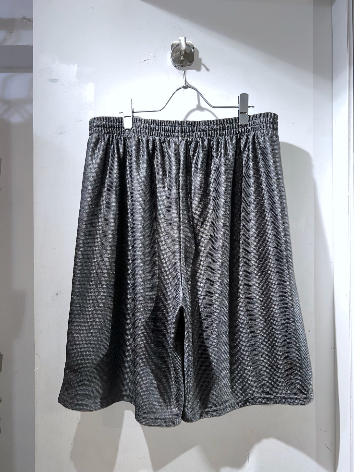 00s CHAMPS Metallic Grey Wide Court Shorts