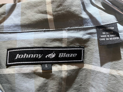 90s Johnny Blaze Lightweight Cotton Plaid Shirt