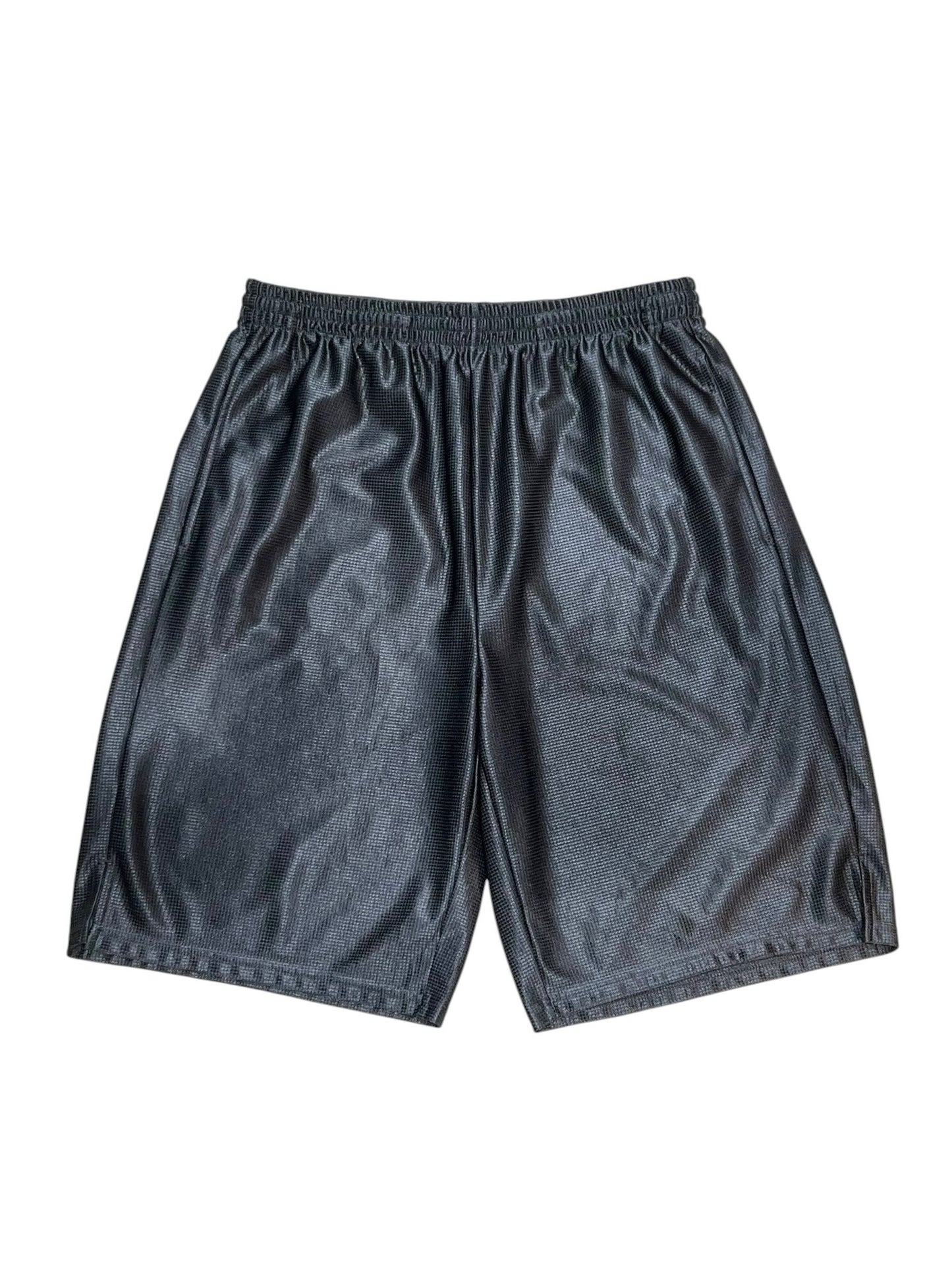 00s CHAMPS Metallic Grey Wide Court Shorts