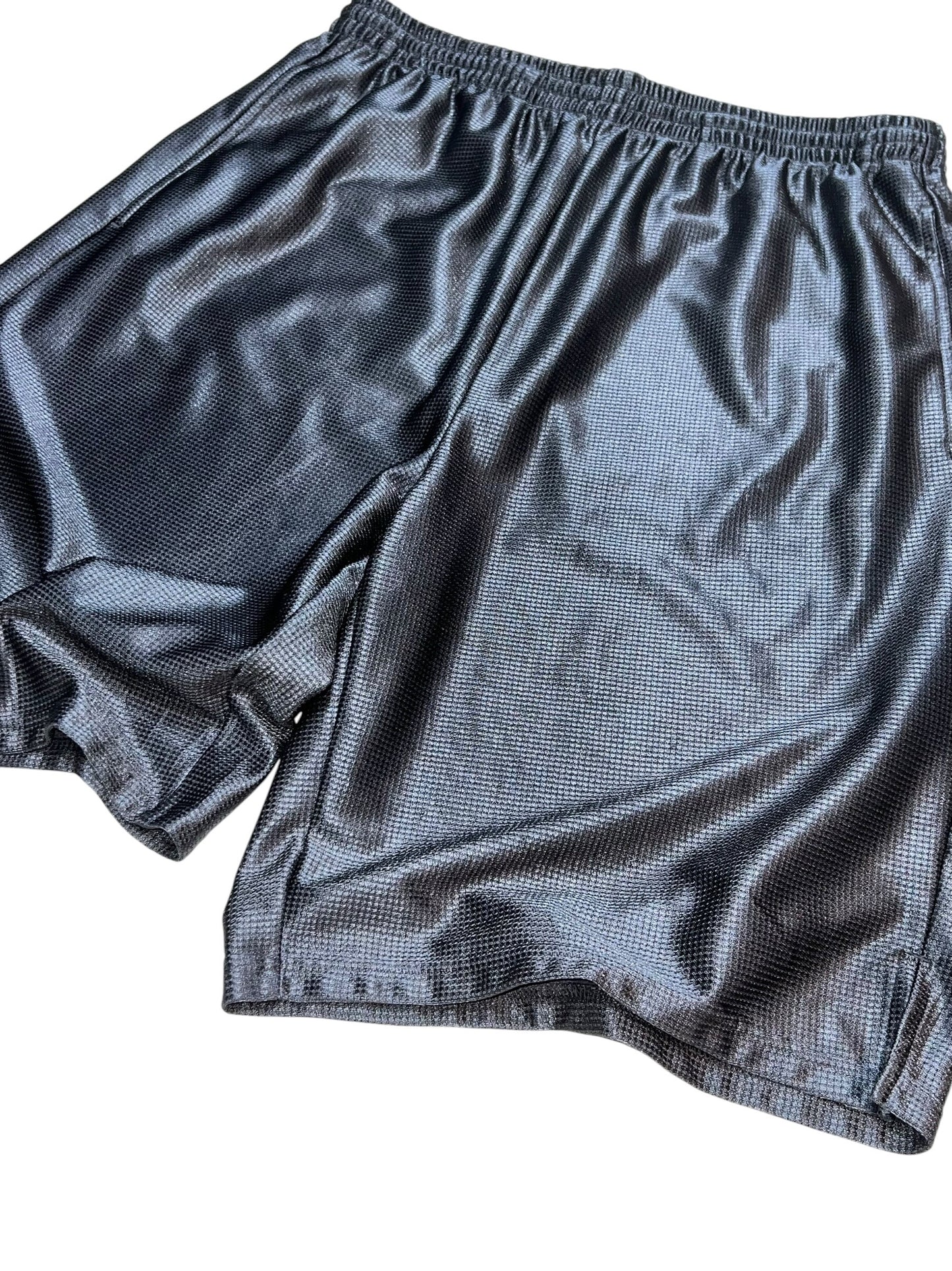 00s CHAMPS Metallic Grey Wide Court Shorts