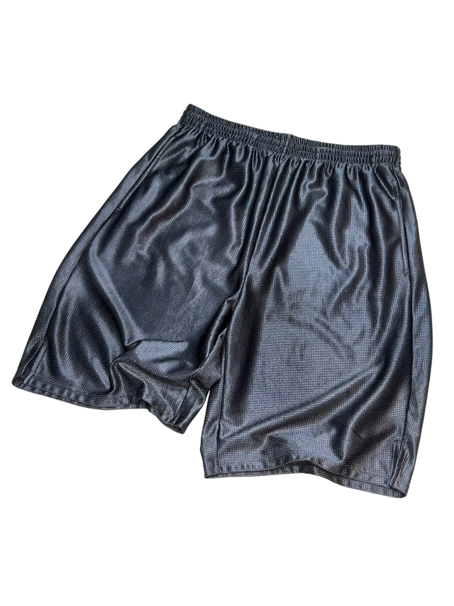 00s CHAMPS Metallic Grey Wide Court Shorts