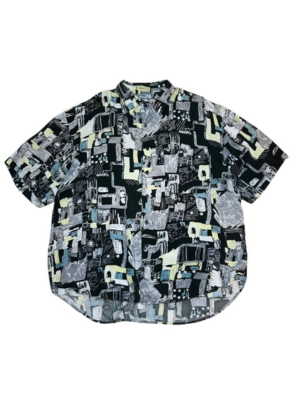 Old Abstract Rayon Shirt