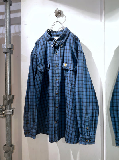 Carhartt Oversized Cotton Button Down  Plaid Shirt