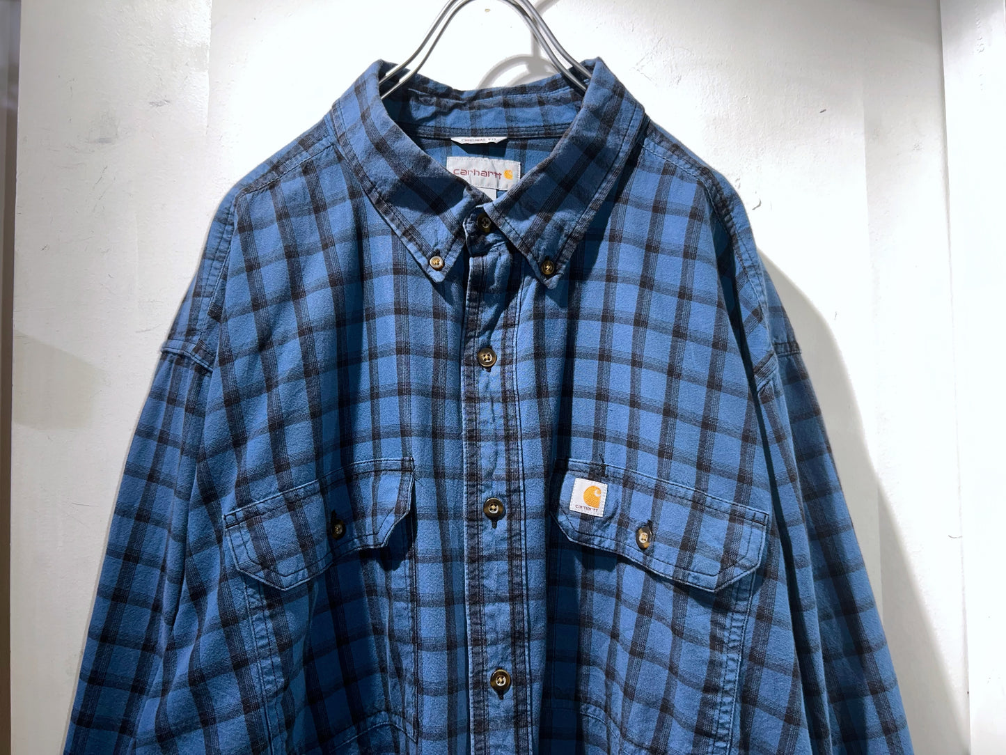 Carhartt Oversized Cotton Button Down  Plaid Shirt