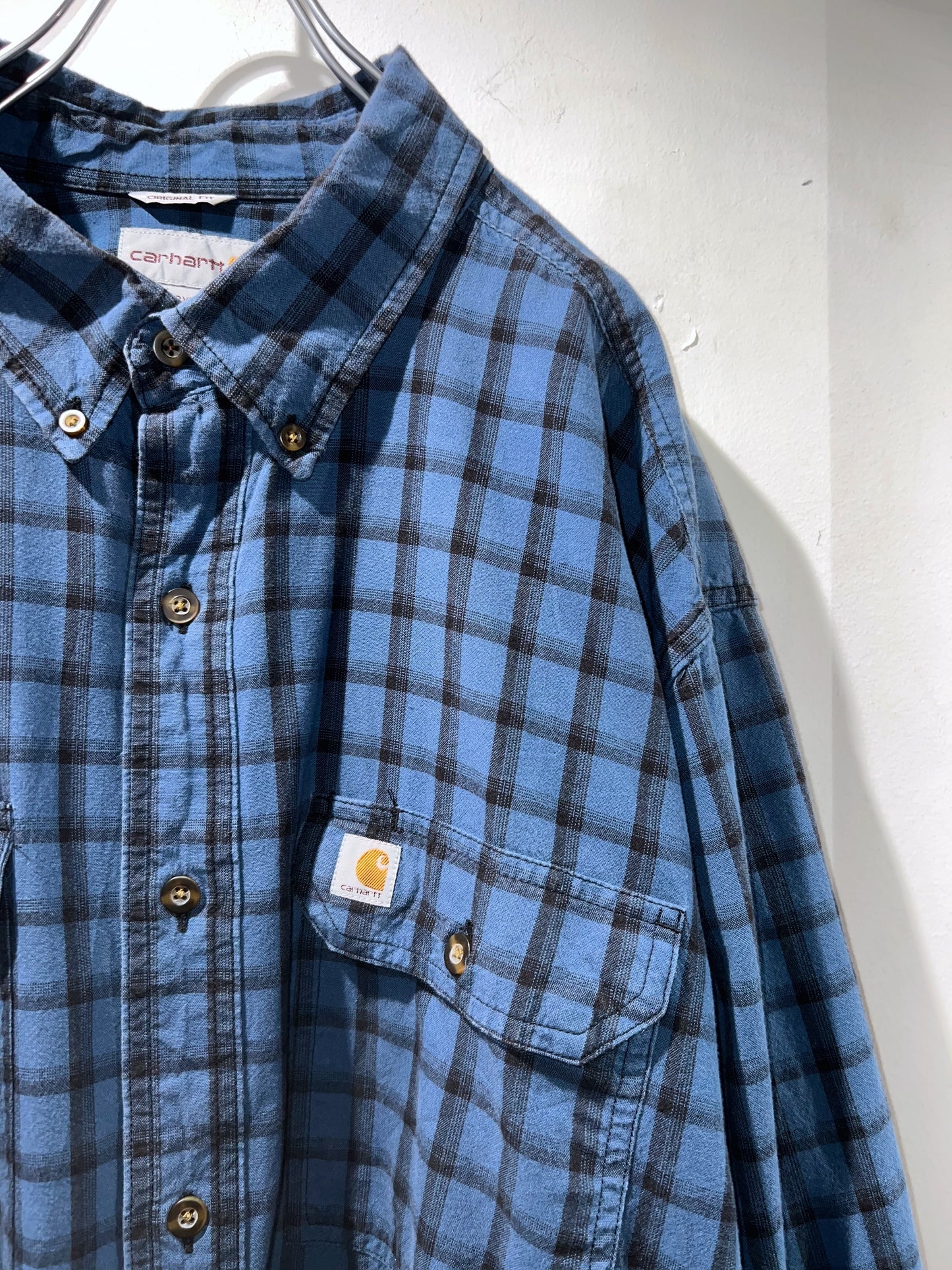 Carhartt Oversized Cotton Button Down  Plaid Shirt