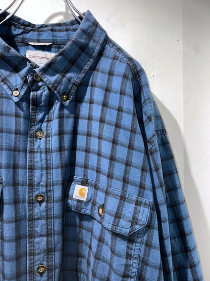 Carhartt Oversized Cotton Button Down  Plaid Shirt