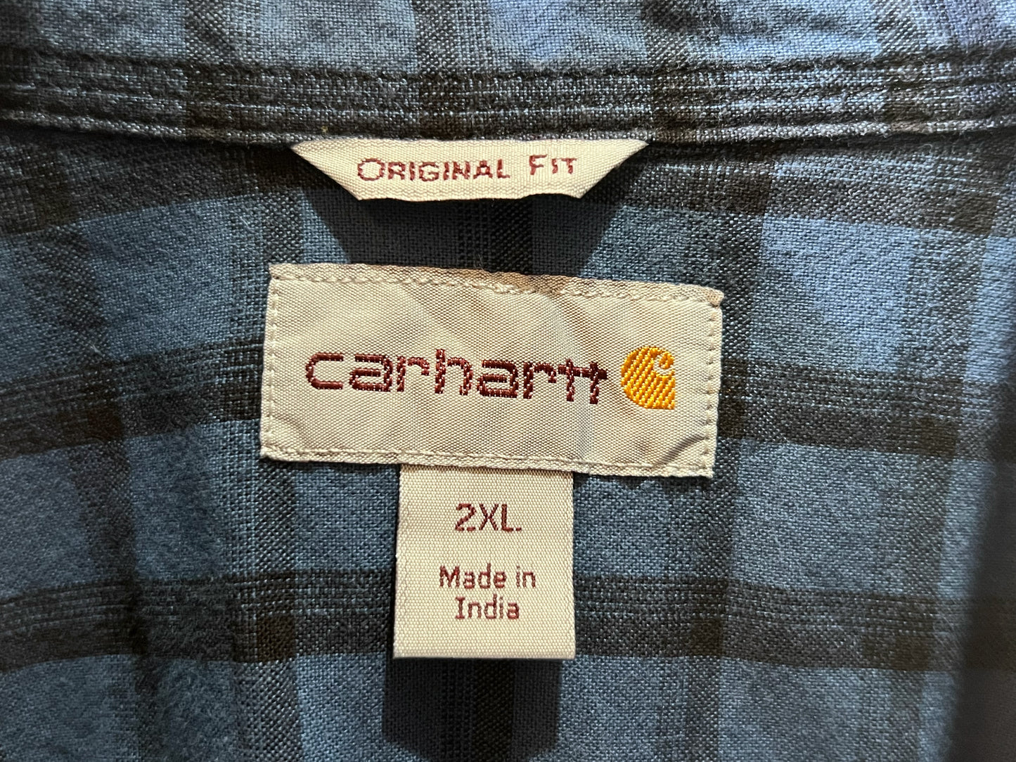 Carhartt Oversized Cotton Button Down  Plaid Shirt