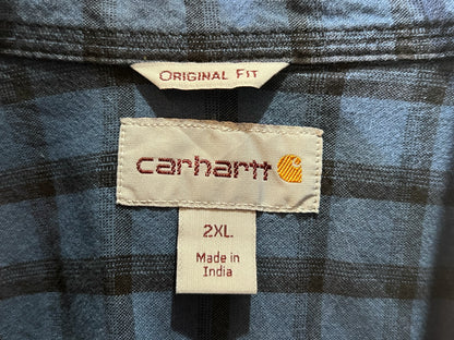Carhartt Oversized Cotton Button Down  Plaid Shirt