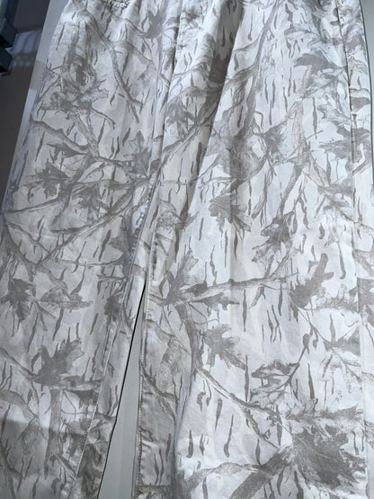 Barrel Leg Snow Camo Denim Pants