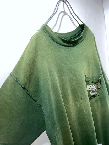 Old Discus Distressed Pocket Tee