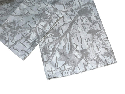 Barrel Leg Snow Camo Denim Pants