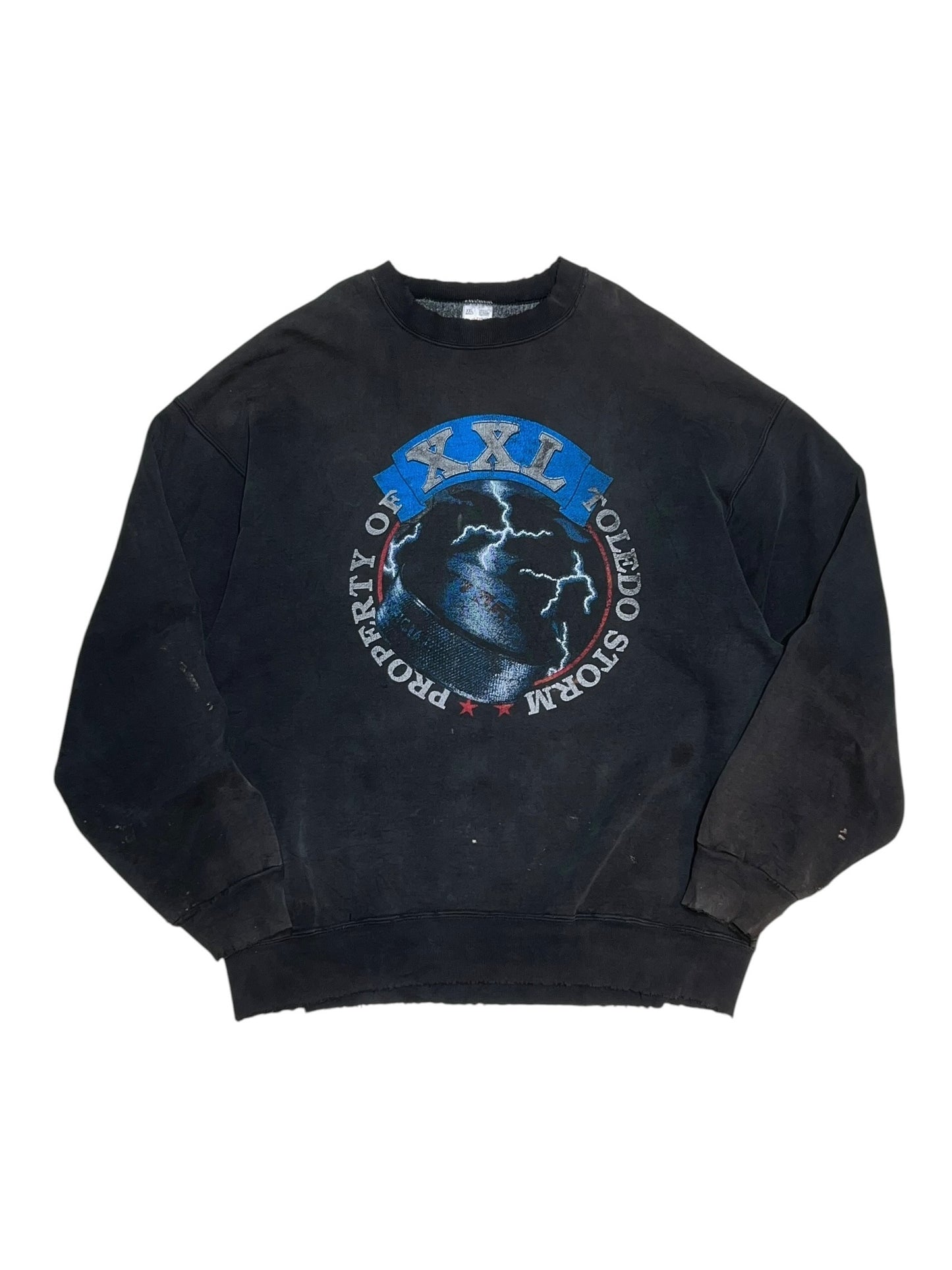 90s Fruit of the Loom Sunfaded Sweat Shirt Toredo Storm