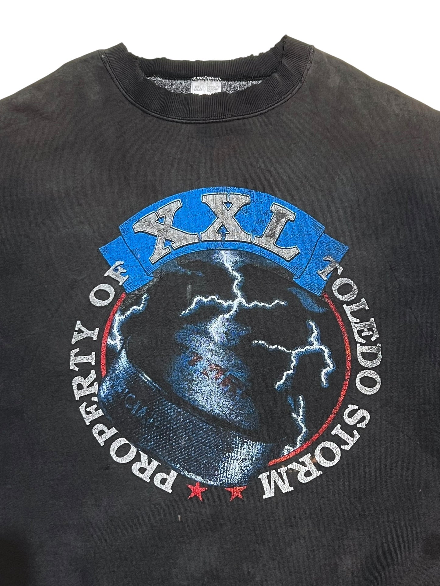 90s Fruit of the Loom Sunfaded Sweat Shirt Toredo Storm