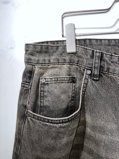 Soft Faded Distressed Baggy Jeans