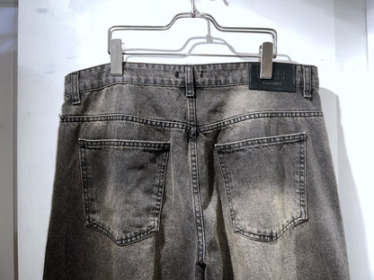Soft Faded Distressed Baggy Jeans