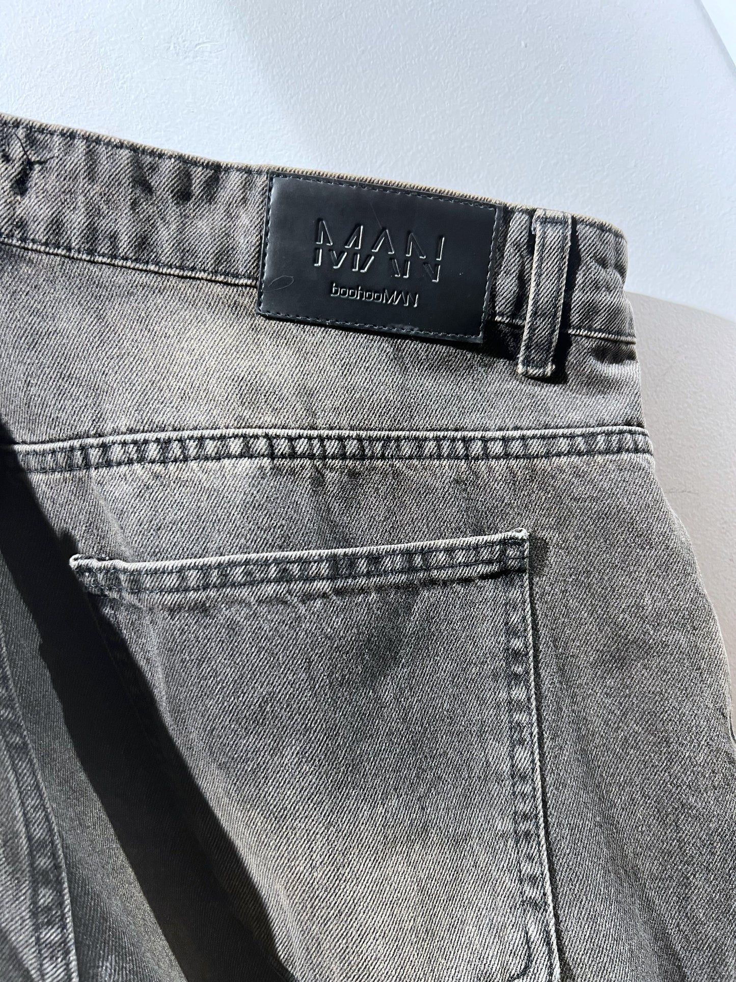 Soft Faded Distressed Baggy Jeans
