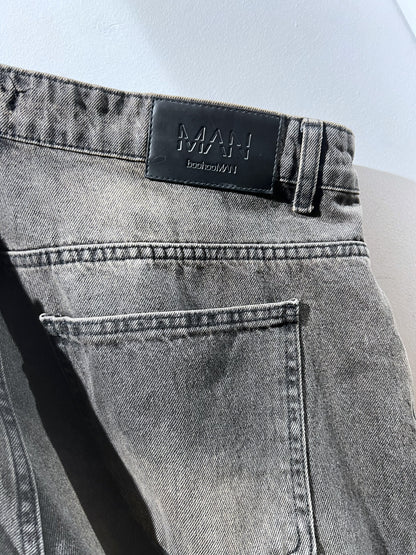 Soft Faded Distressed Baggy Jeans
