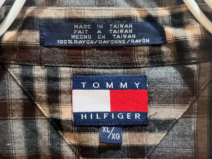 Old TOMMY HILFIGER Rayon Plaid Shirt