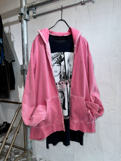 00s Pigment Dyed Loose Zip-Up Hoodie