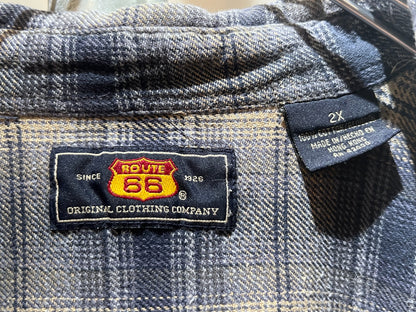 90's Vintage Route 66 Heavyweight Flannel Shirt
