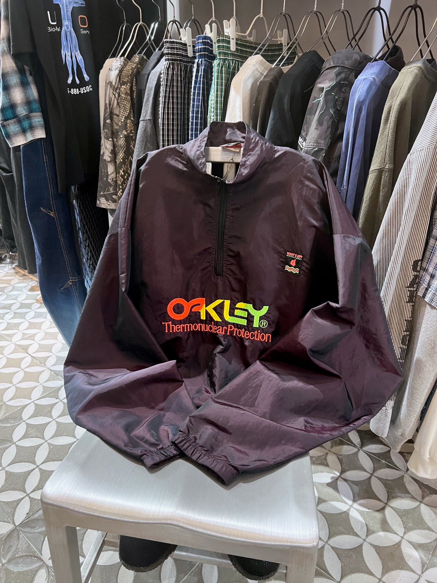 90s Vintage Washer Nylon Pullover Jacket