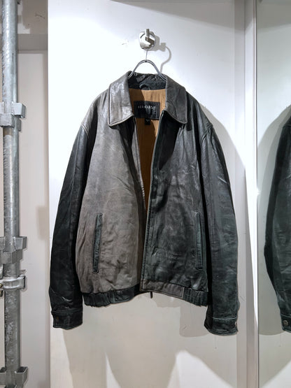 Vintage Bernardo Faded Leather Zip-Up Jacket