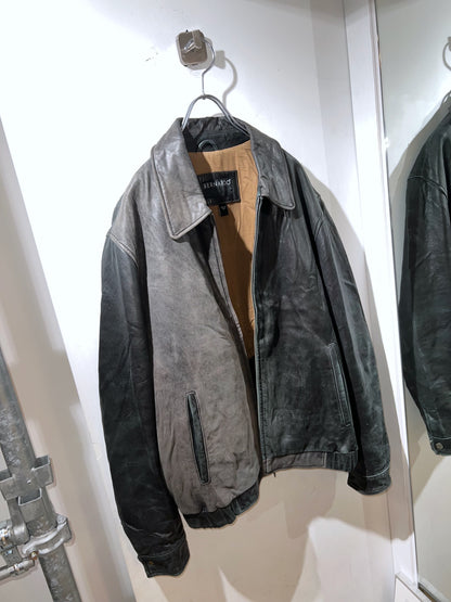 Vintage Bernardo Faded Leather Zip-Up Jacket