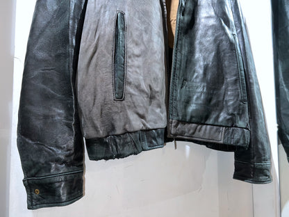 Vintage Bernardo Faded Leather Zip-Up Jacket