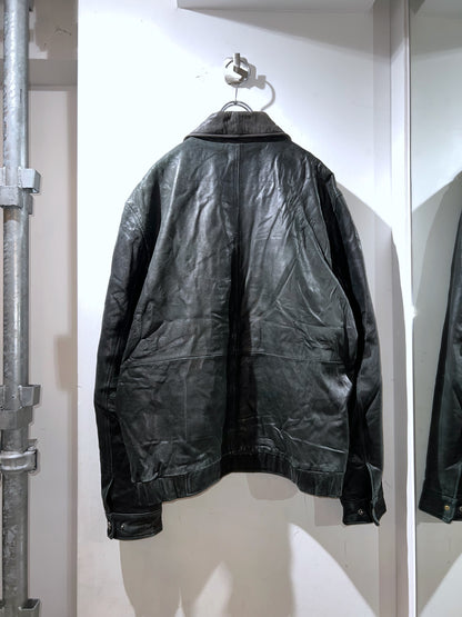 Vintage Bernardo Faded Leather Zip-Up Jacket