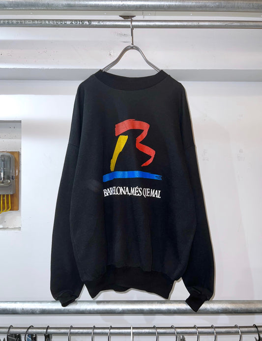 Vintage Barcelona Unity Print Sweatshirt