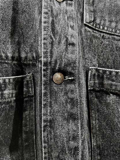 DKNY Black Denim Coverall Jacket