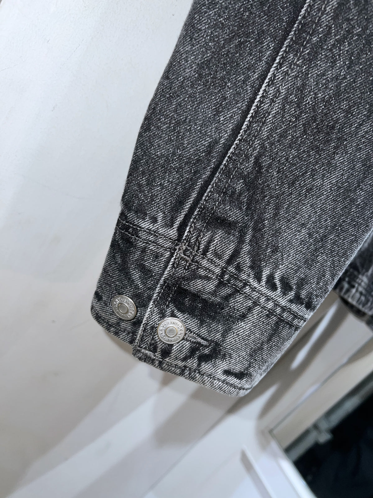 DKNY Black Denim Coverall Jacket