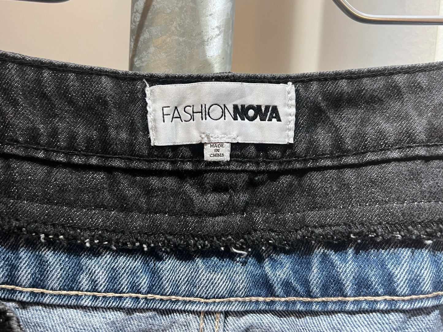 Nova Double Waist Baggy Denim Shorts
