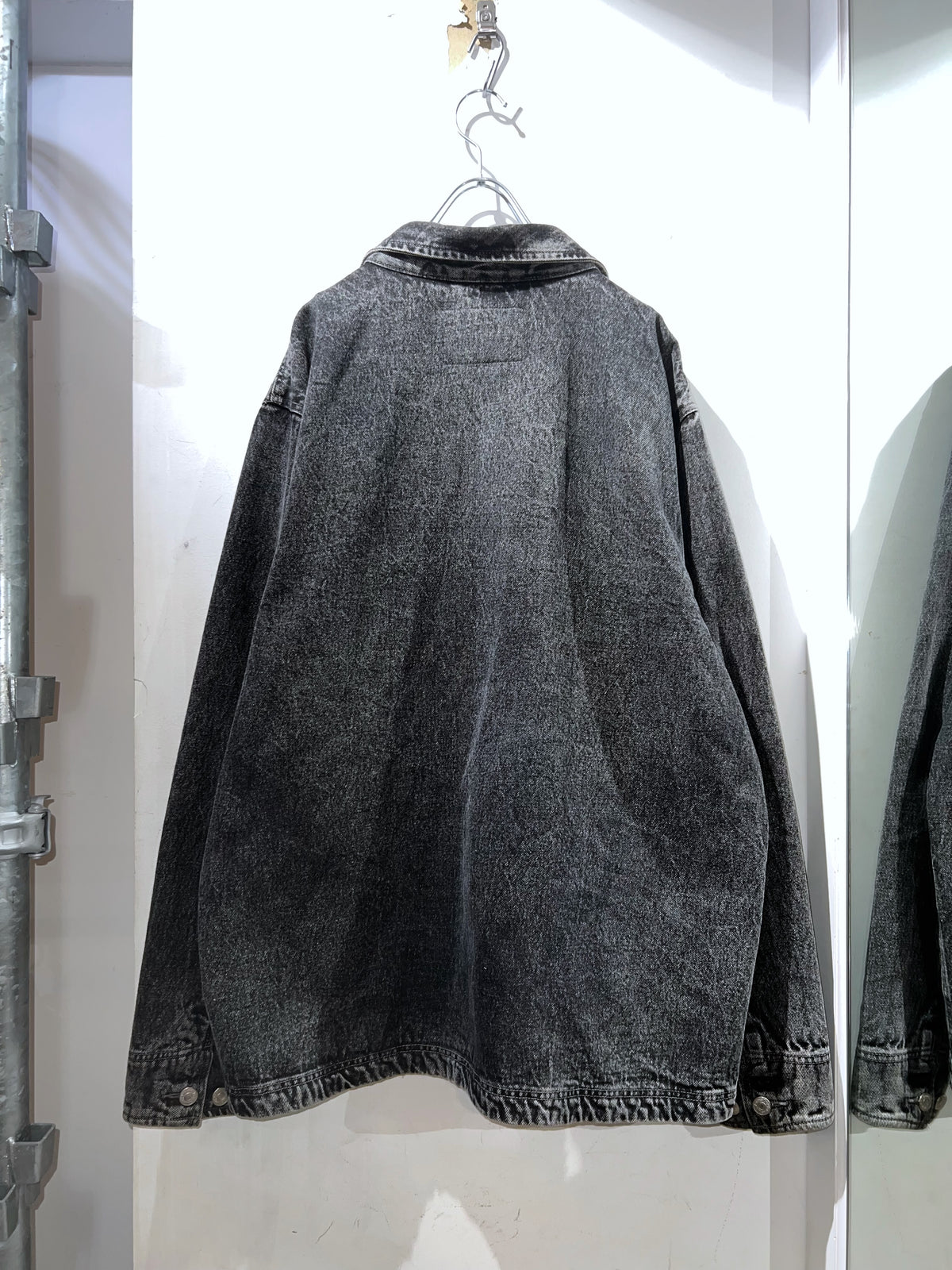 DKNY Black Denim Coverall Jacket